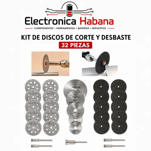 Kit de Discos de Corte y Desbaste 32 Piezas para Mini Taladro — imagen 1