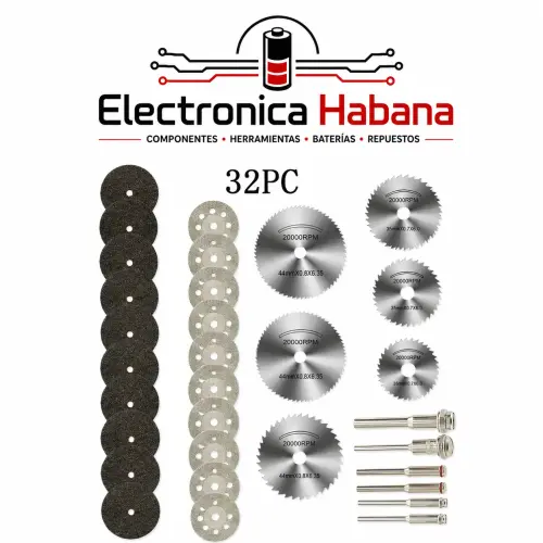 Kit de Discos de Corte y Desbaste 32 Piezas para Mini Taladro — imagen 3