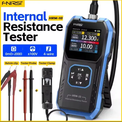 Tester Profesional de Resistencia Interna de Baterías FNIRSI HRM-10 (Kit Completo)'s photo #1