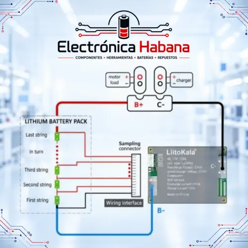 BMS LiitoKala 4S 12V 100A para Baterías LiFePO4 — imagen 3