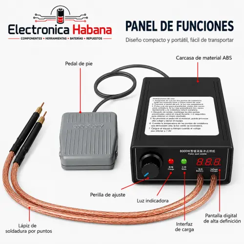 Soldadora por Puntos 8000W de Doble Pulso – Kit Completo — imagen 2