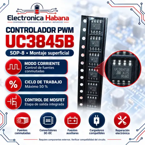 Controlador PWM UC3845 – SOP-8's photo #1