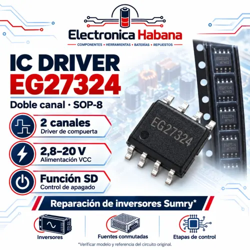 IC EG27324 — Driver de compuerta de doble canal, SOP-8 — imagen 1