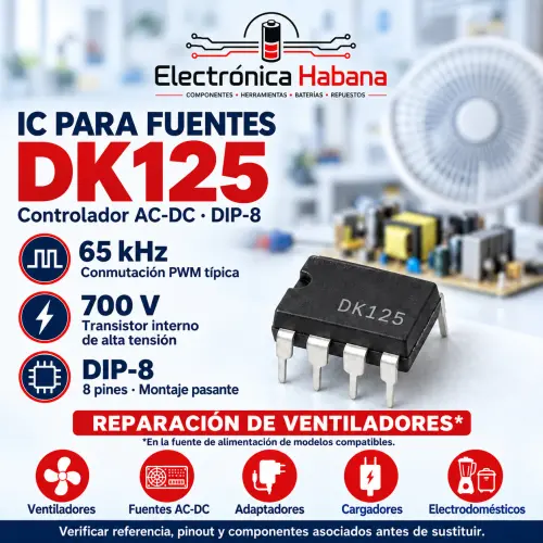 IC DK125 – Controlador para Fuentes DIP-8 — imagen 1
