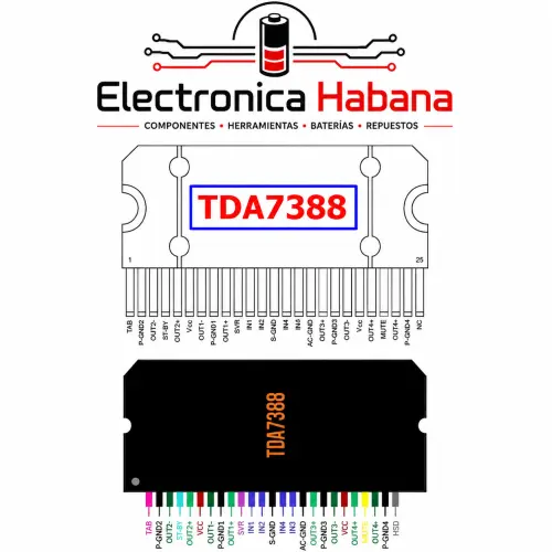 TDA7388 – Amplificador de Audio 4×45W con Salidas en Puente — imagen 2