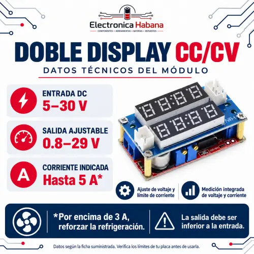 Módulo XL4015 CC/CV con Display Digital de Voltaje y Corriente — imagen 2