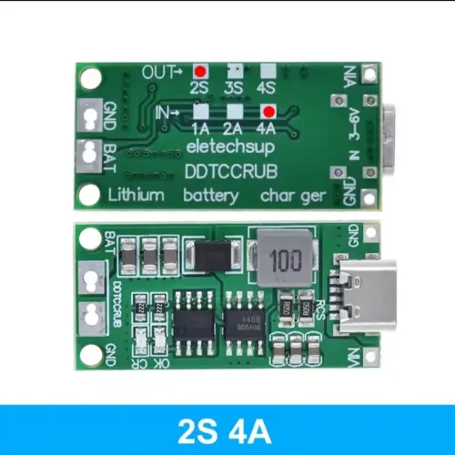 Módulo Cargador de Batería de Litio 2S 8.4V 4A USB Tipo-C's photo #1
