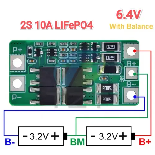 BMS 2S 10A LiFePO4 6.4V's photo #1