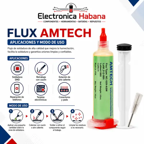 Flux AMTECH para Soldadura Electrónica SMD — imagen 2