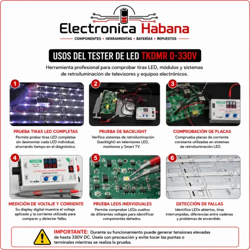 Tester de LED TKDMR 0-330V — imagen 2