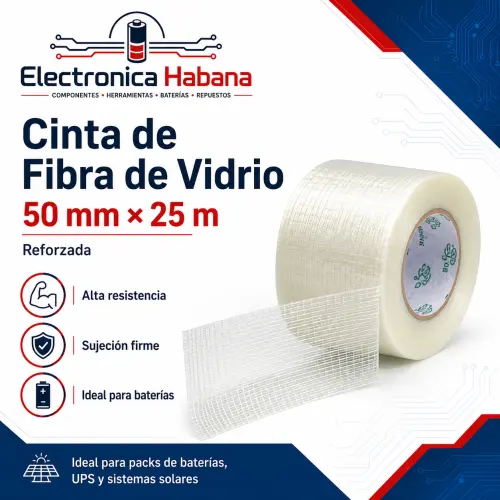 Cinta de Fibra de Vidrio Reforzada 50 mm × 25 m — imagen 1
