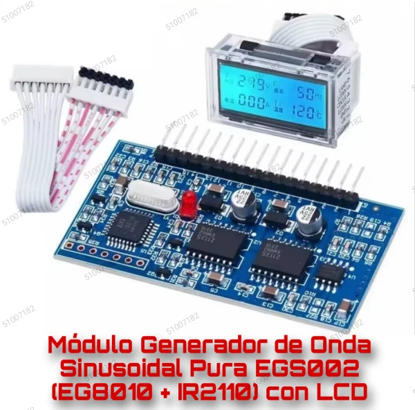 Módulo Generador de Onda Sinusoidal Pura EGS002 (EG8010 + IR2110) con LCD's foto | Electrónica Habana |  BizneCubano