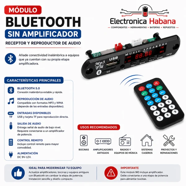 Módulo Bluetooth Sin Amplificador's foto | Electrónica Habana |  BizneCubano