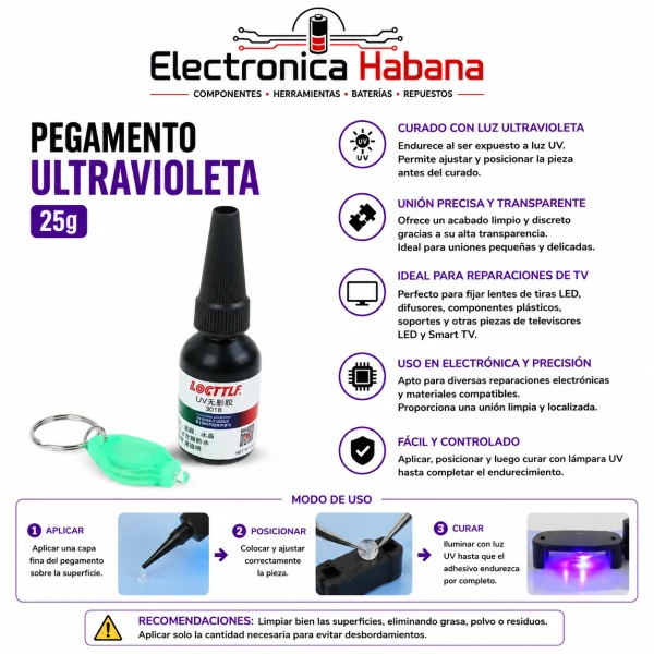 Pegamento UV para Reparación de TV's foto | Electrónica Habana |  BizneCubano