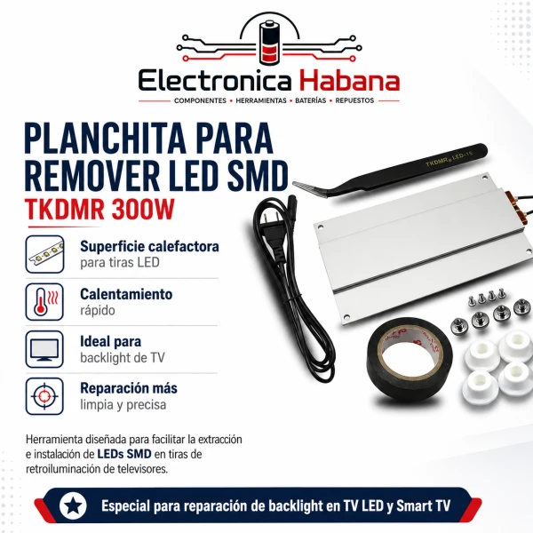 Planchita para Remover LED SMD – TKDMR 300W's foto | Electrónica Habana |  BizneCubano