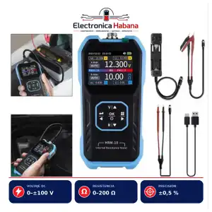 Tester Profesional de Resistencia Interna de Baterías FNIRSI HRM-10 – Kit Completo miniatura 3