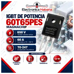 IGBT MAGNACHIP 60T65PES – 650 V / 60 A – TO-247 miniatura 1