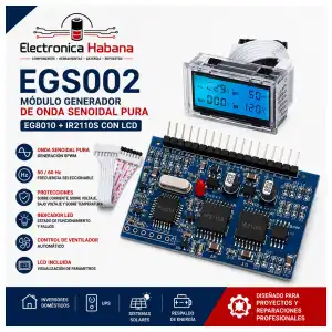 Kit EGS002 para inversor senoidal – EG8010 + IR2110S + LCD miniatura 1