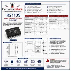 Driver High-Side y Low-Side IR2113S – 600 V / 2.5 A miniatura 2