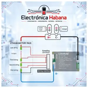 BMS LiitoKala 4S 12V 100A para Baterías LiFePO4 miniatura 3