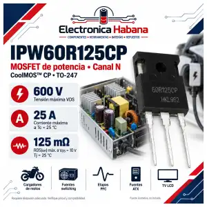 MOSFET IPW60R125CP TO-247 – 600 V / 25 A miniatura 1