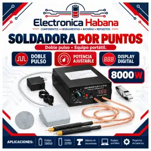 Soldadora por Puntos 8000W de Doble Pulso – Kit Completo miniatura 1