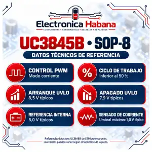 Controlador PWM UC3845 – SOP-8 miniatura 2
