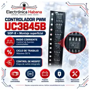 Controlador PWM UC3845 – SOP-8 miniatura 1