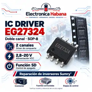 IC EG27324 — Driver de compuerta de doble canal, SOP-8 miniatura 1