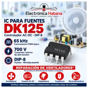 IC DK125 – Controlador para Fuentes DIP-8 miniatura 1