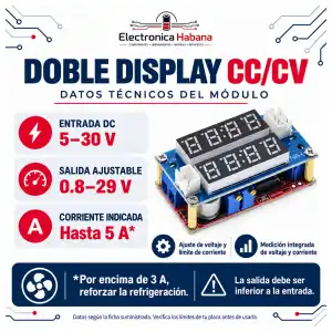 Módulo XL4015 CC/CV con Display Digital de Voltaje y Corriente miniatura 2