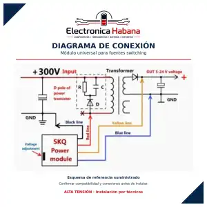 Módulo Universal para Reparación de Fuentes Switching – Salida Ajustable 5-24V miniatura 2