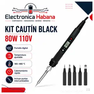 Kit Cautín 80W BLACK Regulable 110V miniatura 1